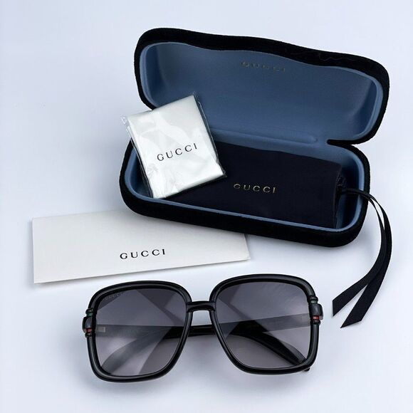SALE! NEW GUCCI GG1066S 001 Black Gray Gradient Butterfly Women Sunglasses main image 10